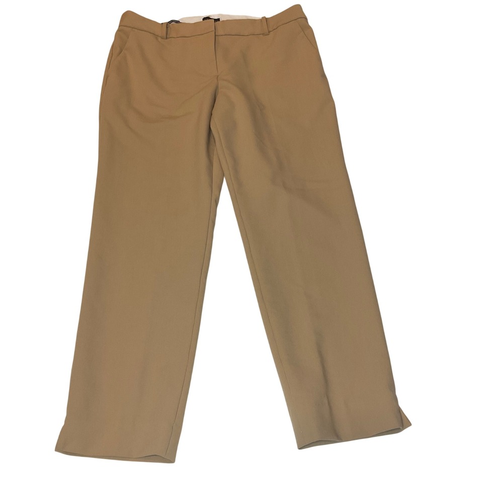 TALBOTS women's Hampshire ankle pants trouser 12 tan brown beige neutral JO3069